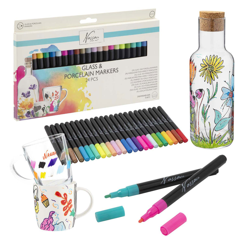 Afbeelding laden in galerijviewer, Creative craft group glas- en porseleinmarkers, 24st.
