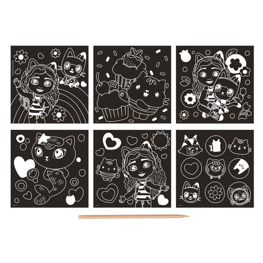 Moxy scratch kaarten gabby's poppenhuis set, 7dlg.