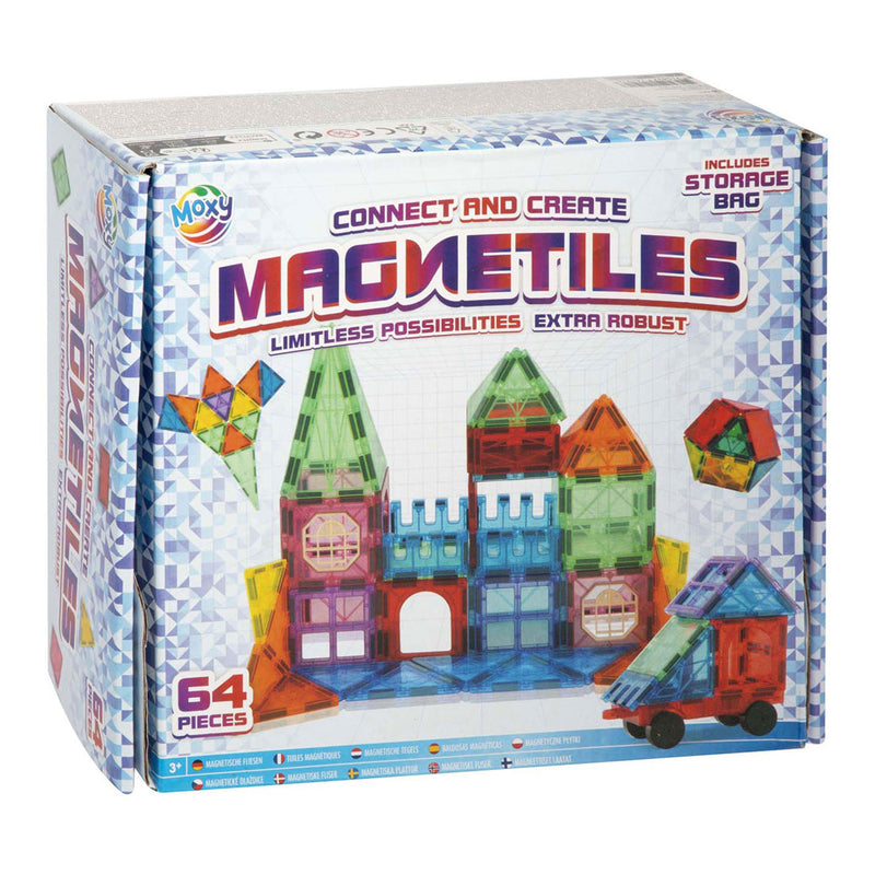Afbeelding laden in galerijviewer, Creative craft group magnetisch bouwspeelgoed tegels met opbergtas, 64dlg.

