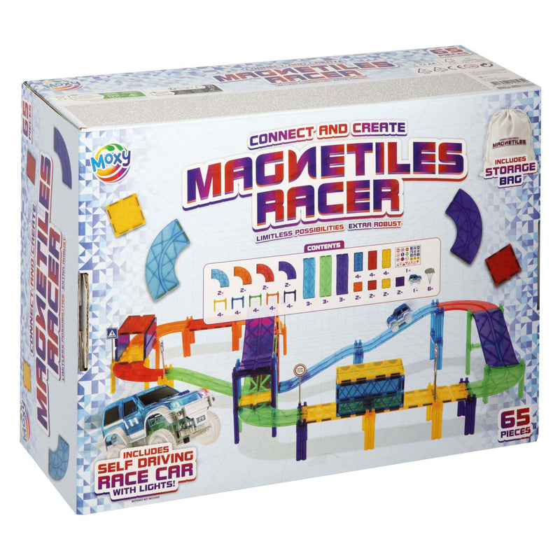Afbeelding laden in galerijviewer, Creative craft group magnetisch bouwspeelgoed tegels autobaan met auto en opbergtas,
