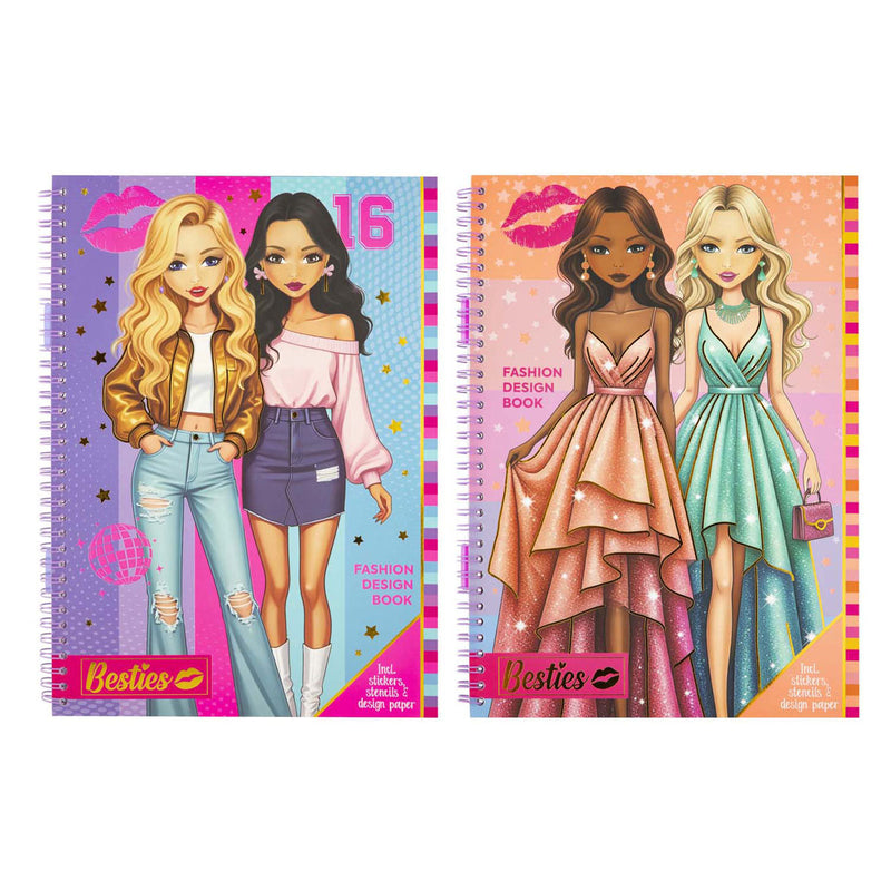 Afbeelding laden in galerijviewer, Creative craft group besties fashion ontwerpboek a4 met accessoires
