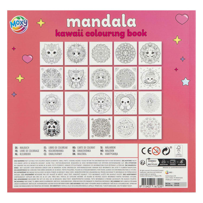 Afbeelding laden in galerijviewer, Creative craft group mandala kawaii kleurboek - 20 vellen
