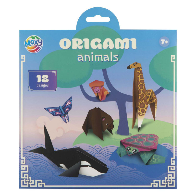 Afbeelding laden in galerijviewer, Moxy origami, 19,5x19,5cm 12 vellen 2 assorti dieren vogels
