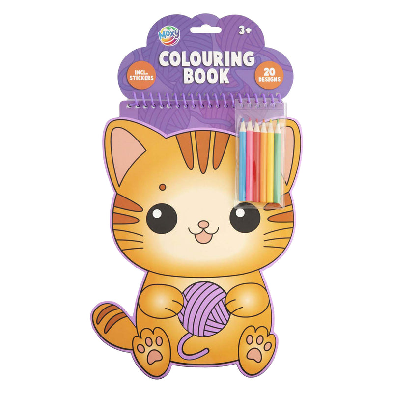Afbeelding laden in galerijviewer, Moxy dierenvorm kleurboek 20 vel + 6 potloodjes
