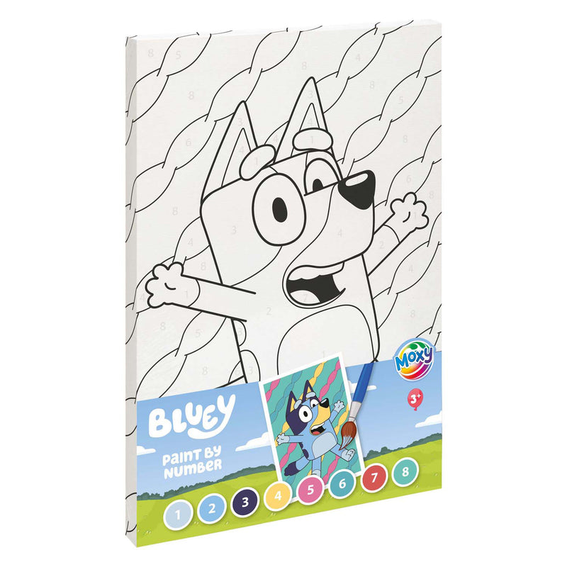Afbeelding laden in galerijviewer, Moxy bluey schilderen op nummer canvas 30x20cm
