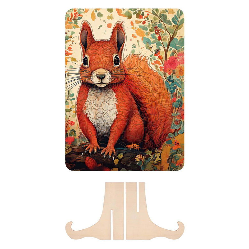 Afbeelding laden in galerijviewer, Moxy houten puzzel squirrel unieke vormen, 130pcs
