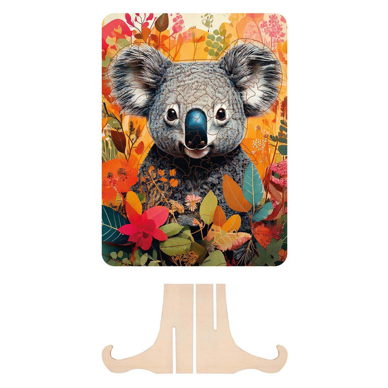 Afbeelding laden in galerijviewer, Moxy houten puzzel koala unieke vormen, 130pcs
