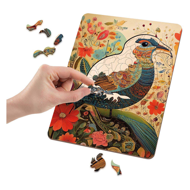 Afbeelding laden in galerijviewer, Moxy houten puzzel bird unieke vormen, 130pcs
