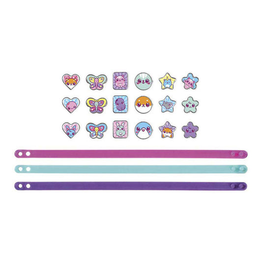 Mini mymy totum 3 kawai schuif armbandjes maken met 18 dieren schuifbedels - speelgoed meisjes vanaf 3 jaar cadeautip