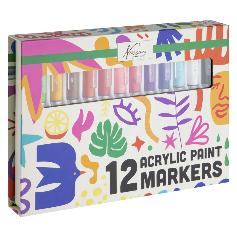 Afbeelding laden in galerijviewer, Creative craft group nassau grote acryl verfmarkers - 12st.

