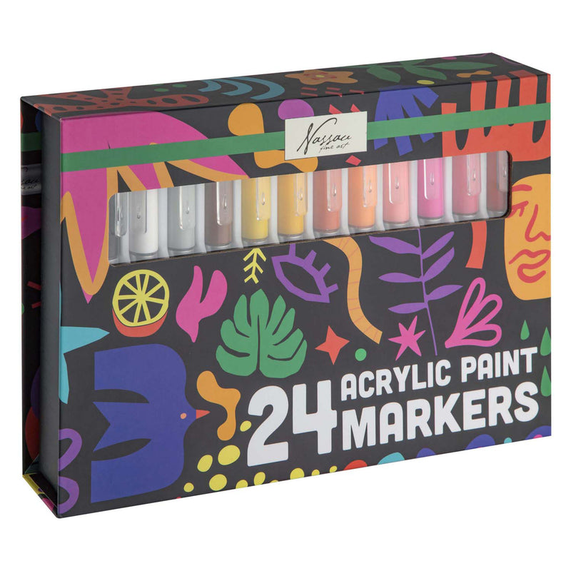 Afbeelding laden in galerijviewer, Creative craft group nassau grote acryl verfmarkers - 24st.
