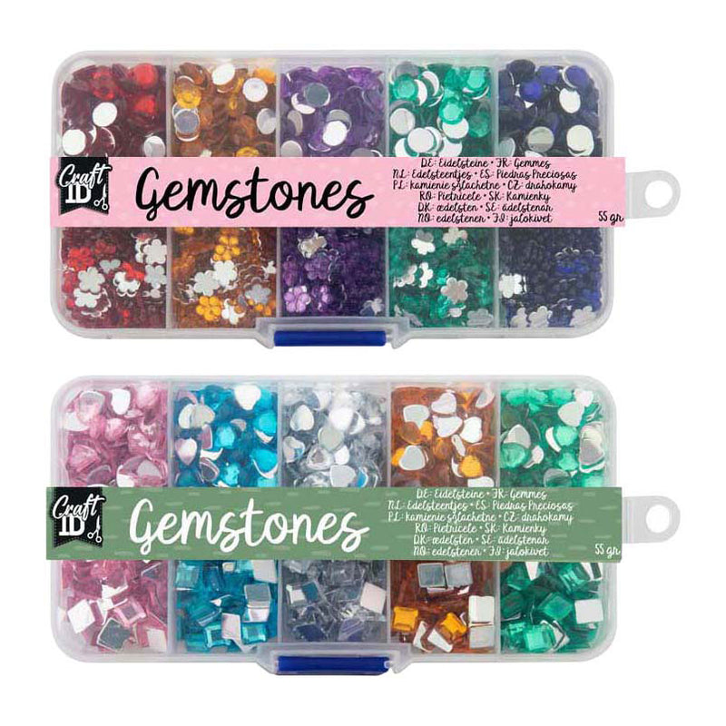 Afbeelding laden in galerijviewer, Creative craft group decoratiestenen in opbergbox - 10 kleuren
