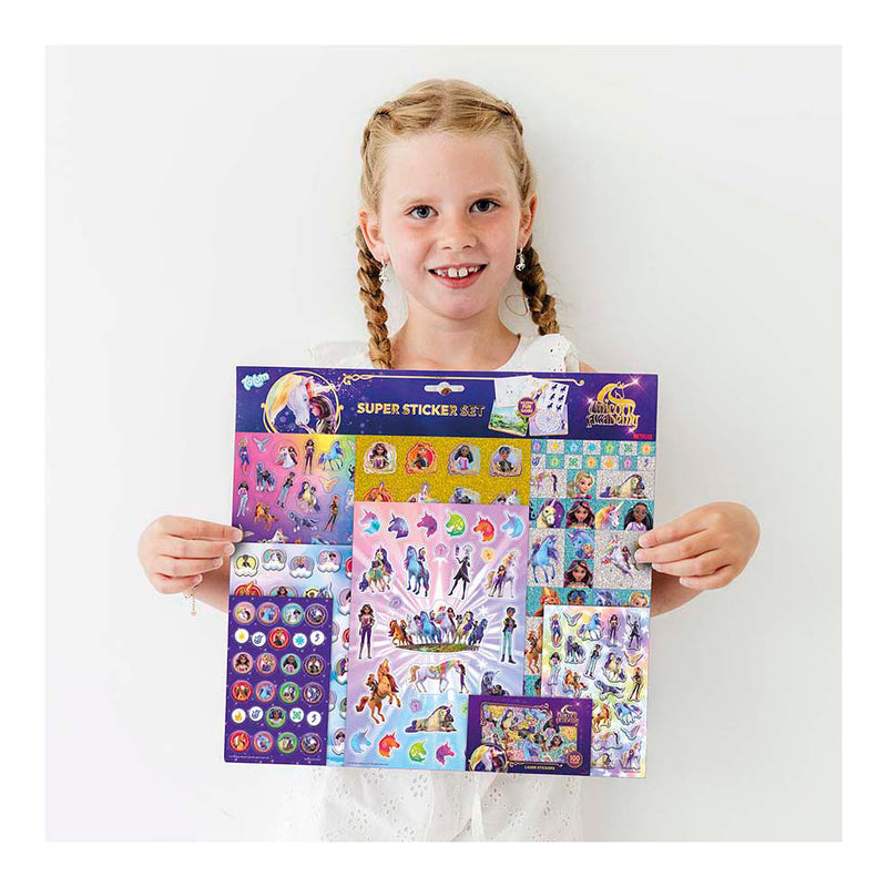 Afbeelding laden in galerijviewer, Creative craft group totum unicorn academy super stickerset - 8 vellen
