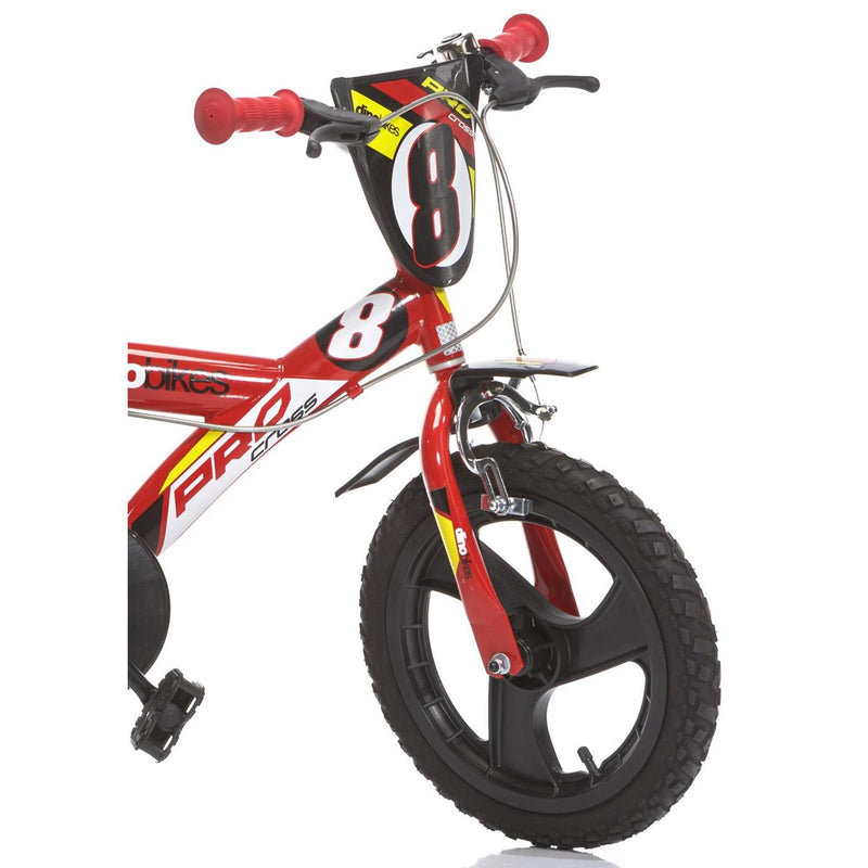 Afbeelding laden in galerijviewer, Dino bikes dino jongensfiets pro cross 16 inch rood zwart
