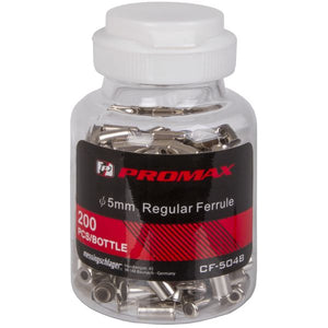Promax kabelhoedje metaal ø5mm voor derailleurkabel (200 stuks) - zilver