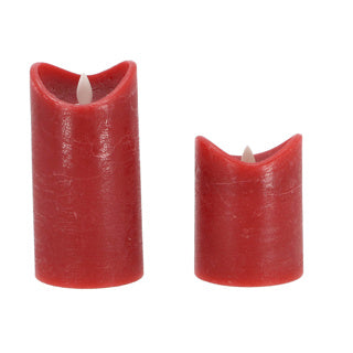 Afbeelding laden in galerijviewer, Daily home led kaars 7,5x15 cm rood | 4 stuks
