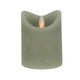 Daily home led kaars 7,5x10 cm groen | 4 stuks