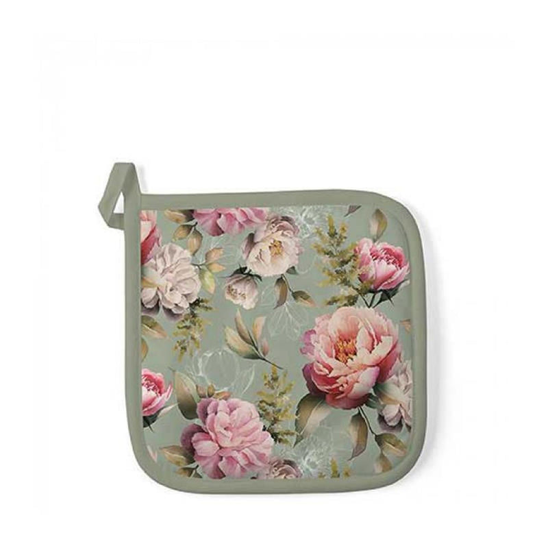 Afbeelding laden in galerijviewer, Ambiente pannenlap peonies composition green
