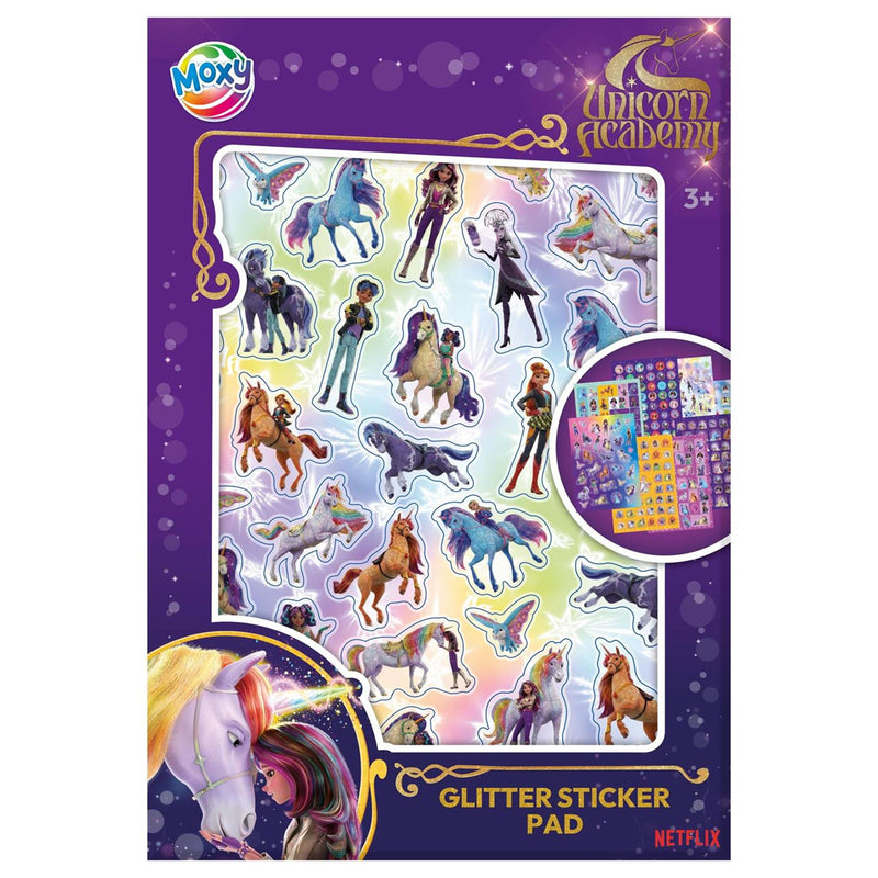 Afbeelding laden in galerijviewer, Moxy unicorn glitter sticker boek a5
