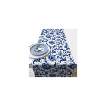 Ambiente tafelloper 40x150 cm delft blauw florals