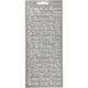 Stickers, onnea, vel 10x23 cm, zilver, 1 vel