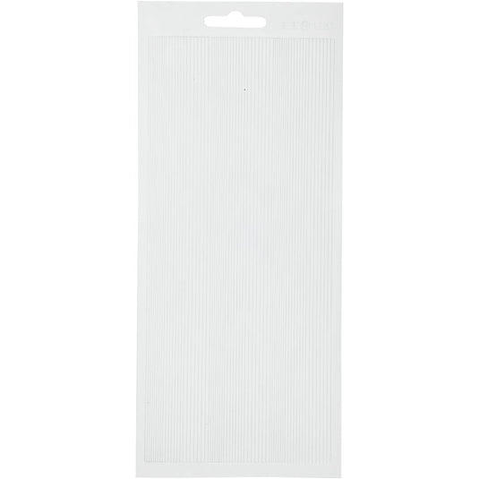 Stickers, randen, vel 10x23 cm, wit, 1 vel