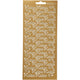 Stickers, kutsu, vel 10x23 cm, goud, 1 vel