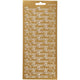 Stickers, onnea, vel 10x23 cm, goud, 1 vel