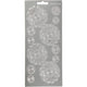 Stickers, bloemen, vel 10x23 cm, zilver, 1 vel