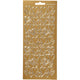 Stickers, harten, vel 10x23 cm, goud, 1 vel