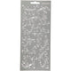 Stickers, swirl, vel 10x23 cm, zilver, 1 vel