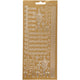 Stickers, onnea rippyhlana, vel 10x23 cm, goud, 1 vel