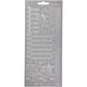 Stickers, onnea rippyhlana, vel 10x23 cm, zilver, 1 vel