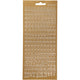 Stickers, alfabet, vel 10x23 cm, goud, 1 vel