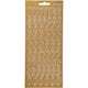Stickers, cijfers, vel 10x23 cm, goud, 1 vel