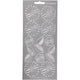 Stickers, margrieten, vel 10x23 cm, zilver, 1 vel
