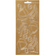 Stickers, sport, vel 10x23 cm, goud, 1 vel