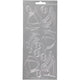 Stickers, sport, vel 10x23 cm, zilver, 1 vel