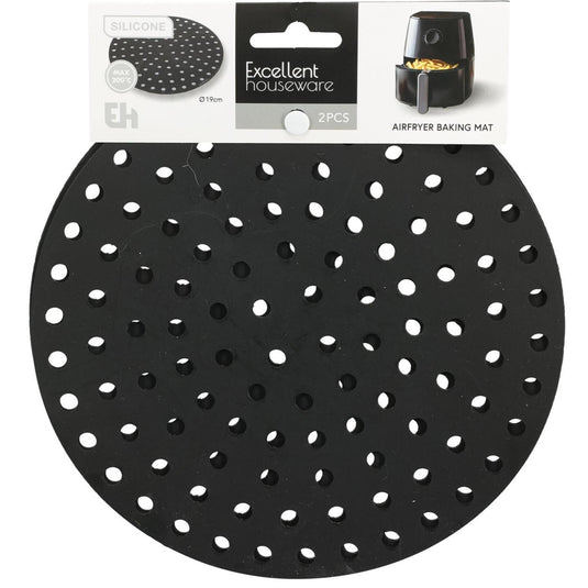 Excellent houseware airfryer mat siliconen ø19,4cm zwart