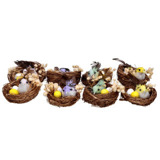 Afbeelding laden in galerijviewer, Vogelnestjes 2 in box 4 assorti kleur pasen | 6 stuks
