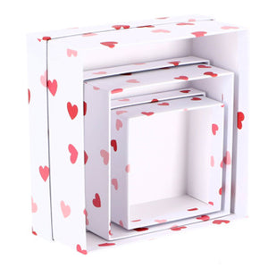 Kaemingk giftbox papier set van 3 wit rood | 2 stuks
