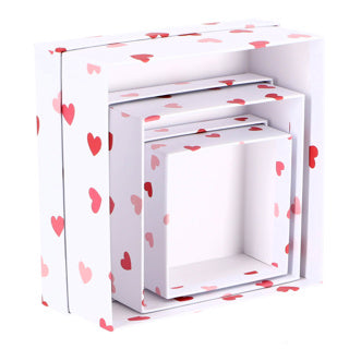 Afbeelding laden in galerijviewer, Kaemingk giftbox papier set van 3 wit rood | 2 stuks
