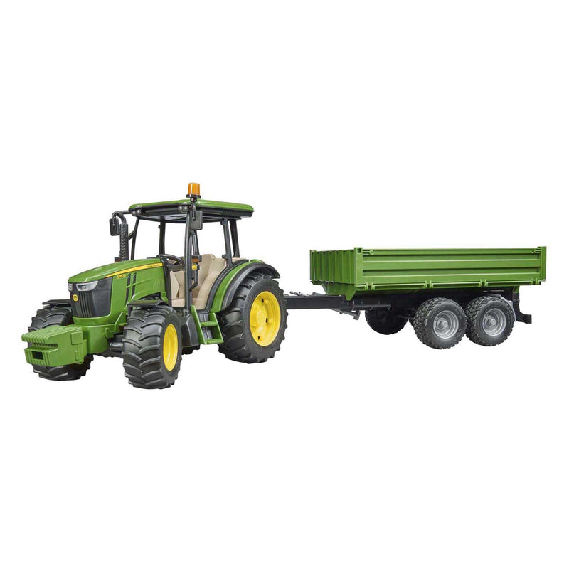 Afbeelding laden in galerijviewer, Bruder john deere tractor 5115 m met aanhanger 1:16
