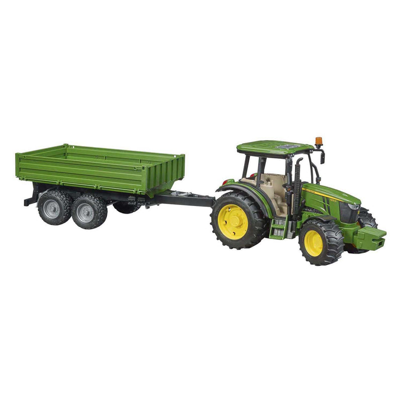 Afbeelding laden in galerijviewer, Bruder john deere tractor 5115 m met aanhanger 1:16
