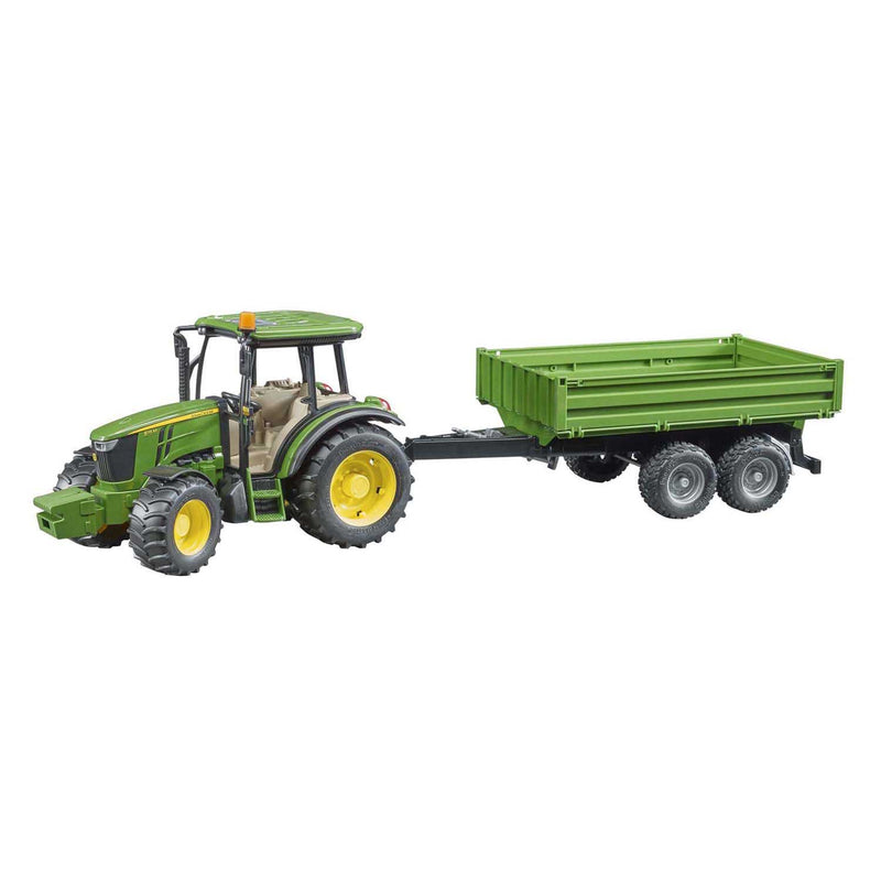 Afbeelding laden in galerijviewer, Bruder john deere tractor 5115 m met aanhanger 1:16
