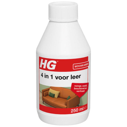 Hg 4 in 1 voor leer - 250ml - beschermt, voedt en reinigt