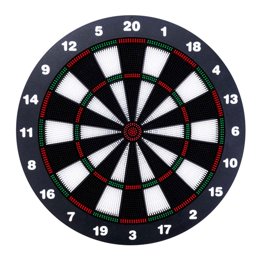 Longfield kindvriendelijk dartbord – ø 42 cm – inclusief 2 sets softip darts 18 gram – veilig dartbord voor kinderen – kindersafety –