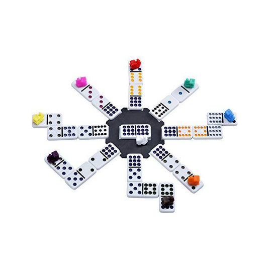 Engelhart domino mexican train in houten koffer