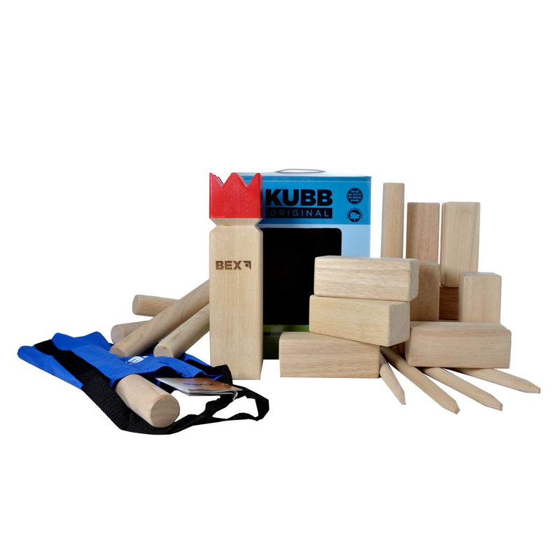 Afbeelding laden in galerijviewer, Bex kubb original rubberhout met rode koning
