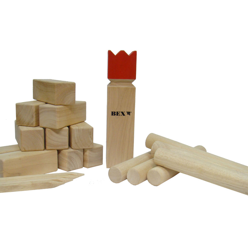 Afbeelding laden in galerijviewer, Bex kubb original rubberhout met rode koning

